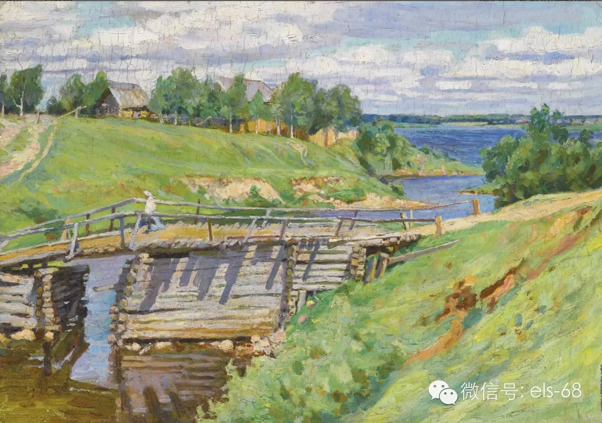 艺术俄罗斯画家笔下的夏季风景油画作品