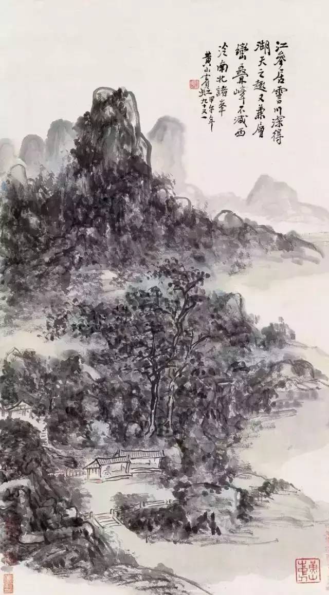 在二十世纪的中国绘画史上,黄宾虹是一位承前启后的画家