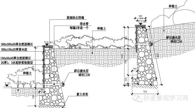 浆砌石挡土墙图集图片