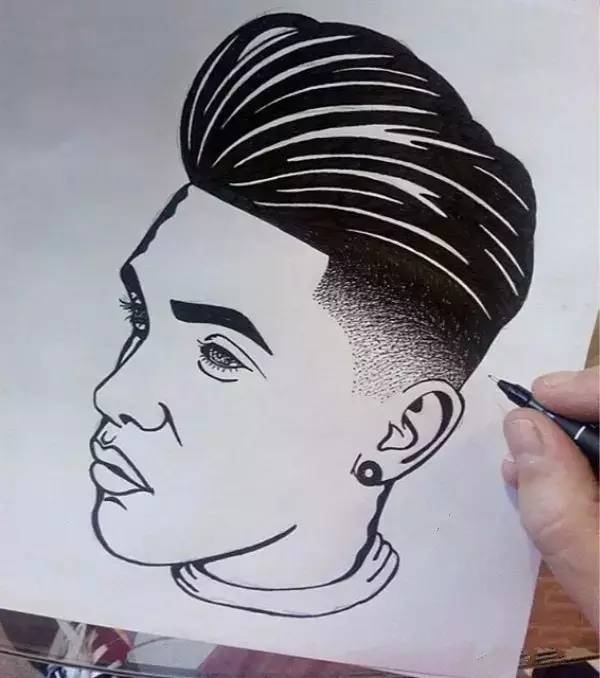 英国美发师用笔画了100种型男发型,快来收!