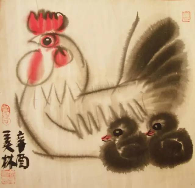韩美林画鸡