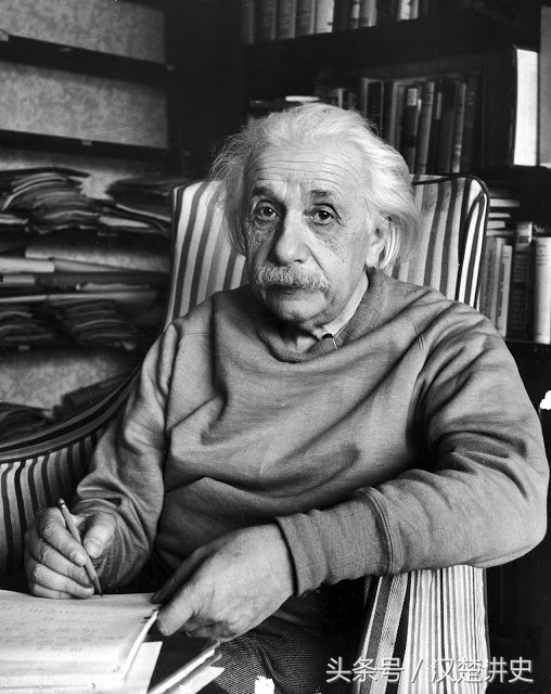 一些爱因斯坦晚年的生活老照片