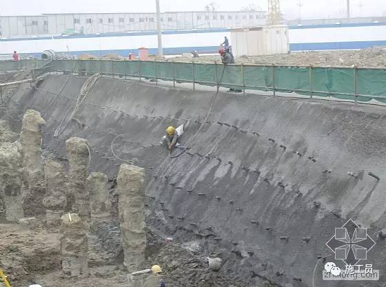 13水泥漿注入錨杆:12水泥漿池通過泥漿泵送出:11噴射混凝土護壁完成