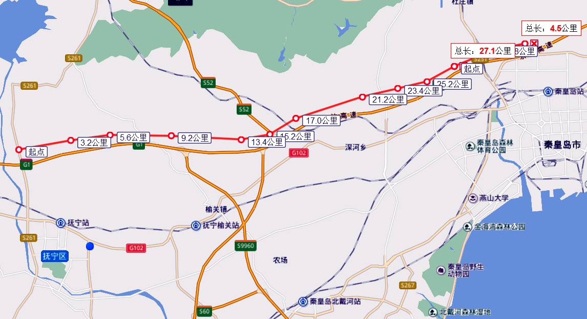 京抚公路路线图图片