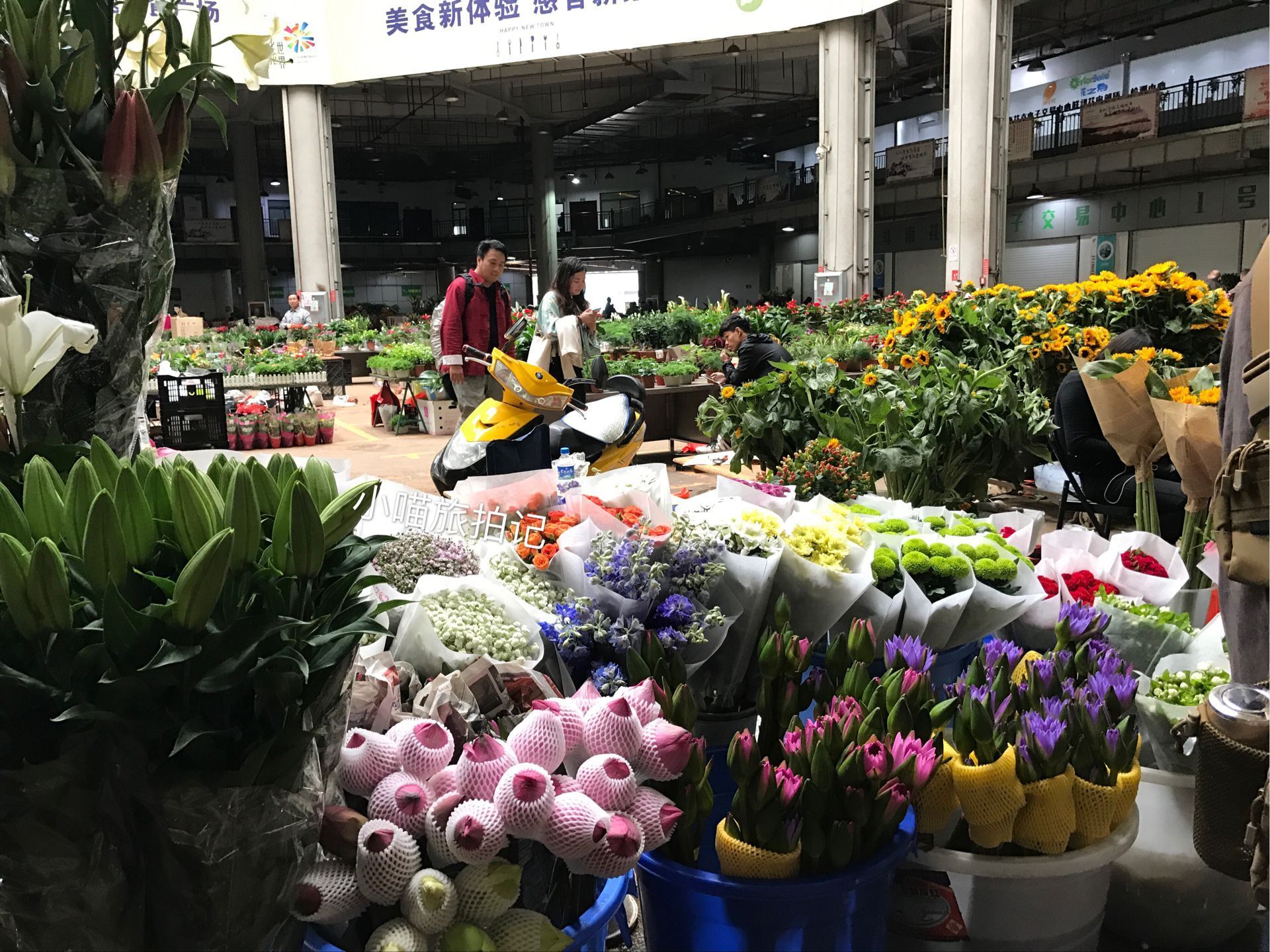 云南昆明花卉市场,玫瑰白菜价,一束玫瑰只要几元