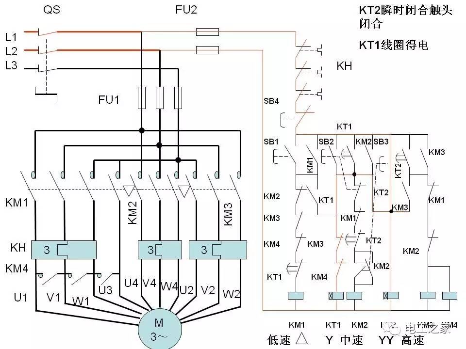 三相三速9线电机接线图片