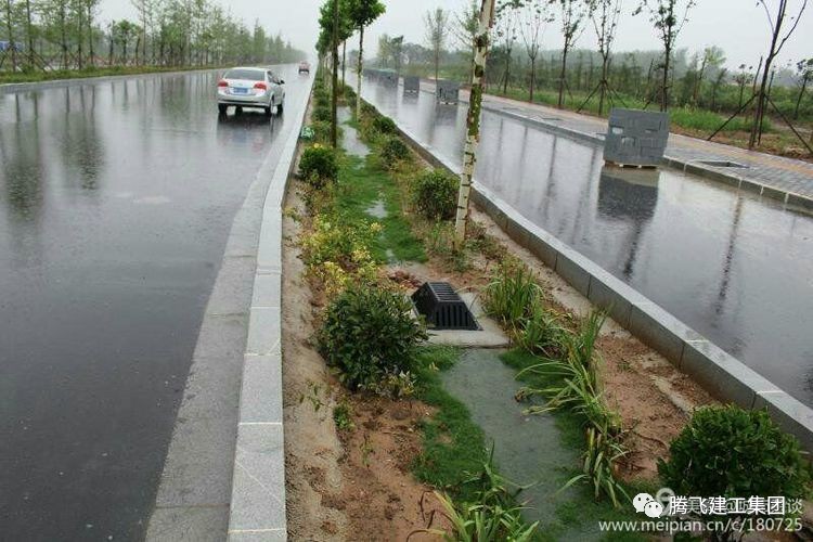 瞧经受暴雨检阅的海绵城市道路