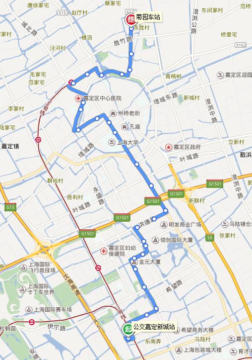 嘉定54路公交车路线图图片