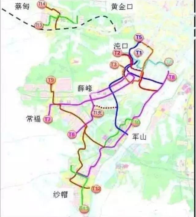 沌口t1电车路线图片