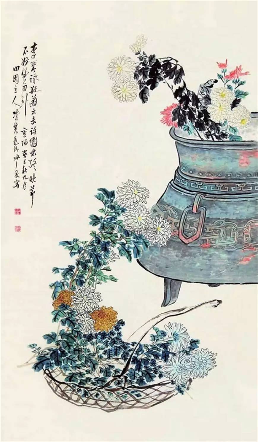 【绘画】孔子瑜孔小瑜花卉博古画