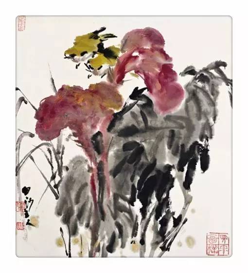 名稱:雞冠花 尺寸:48x55cm