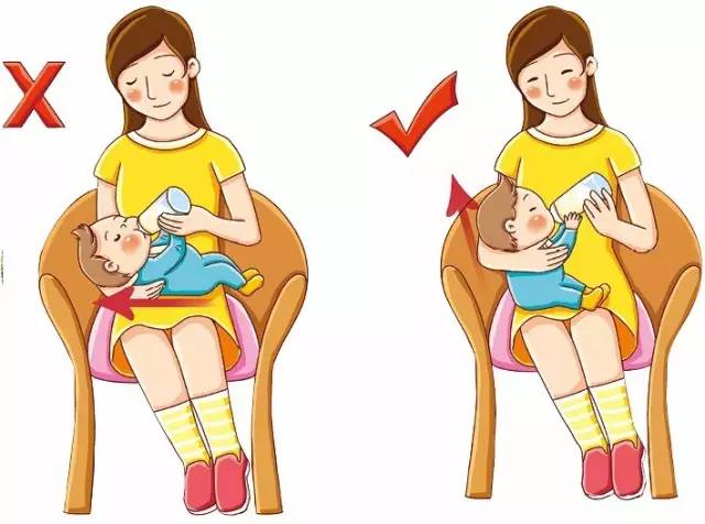 母乳防止呛奶姿势图片