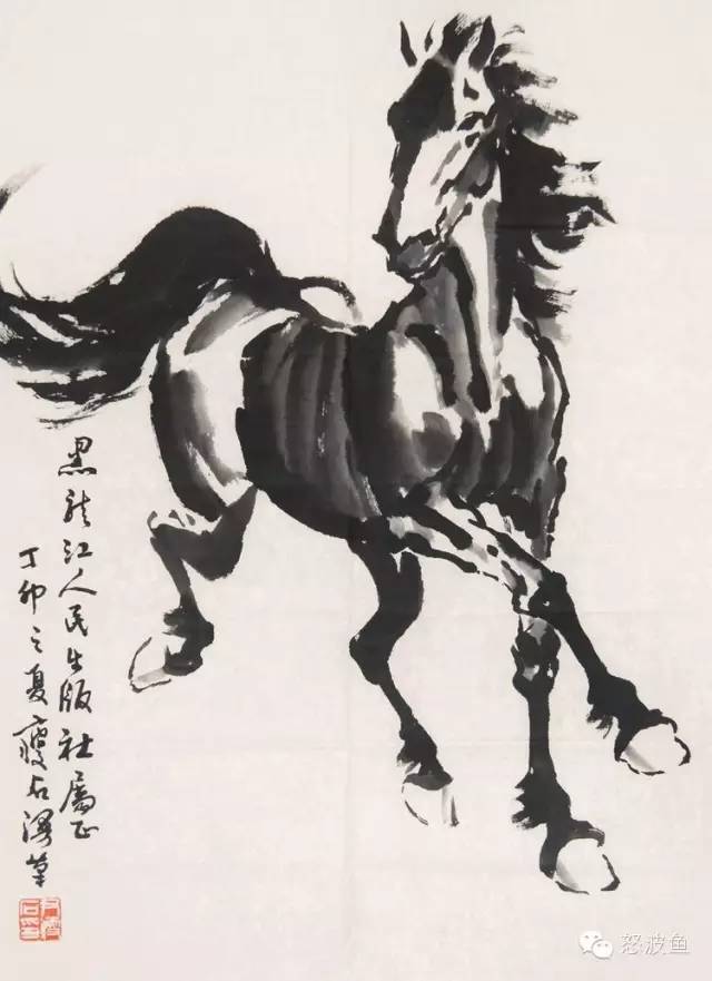 可与徐悲鸿媲美的画马大师