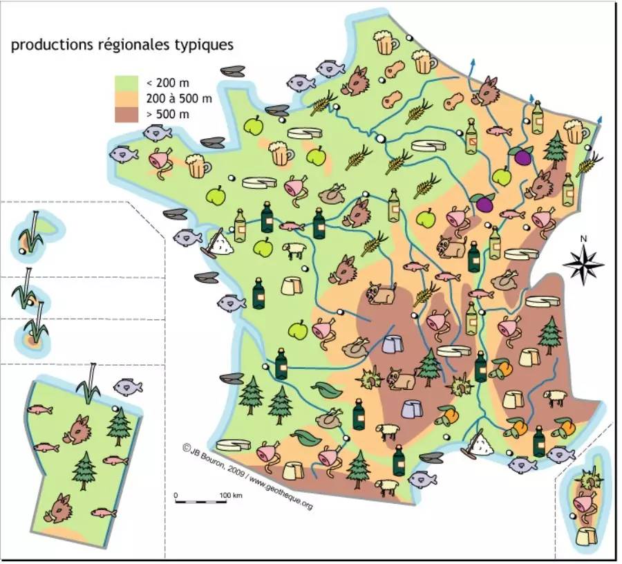 法国农业地域类型图片