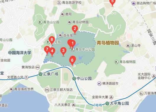 青岛市南区地图及景点图片