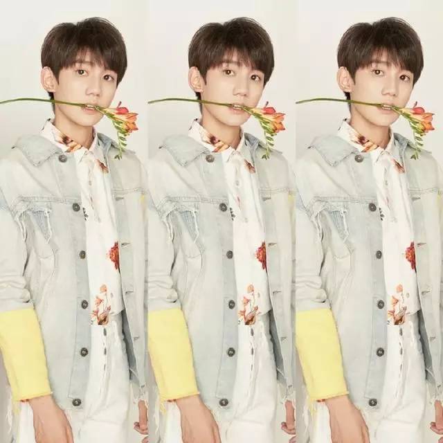 tfboys四週年吃花少年照之清新王源