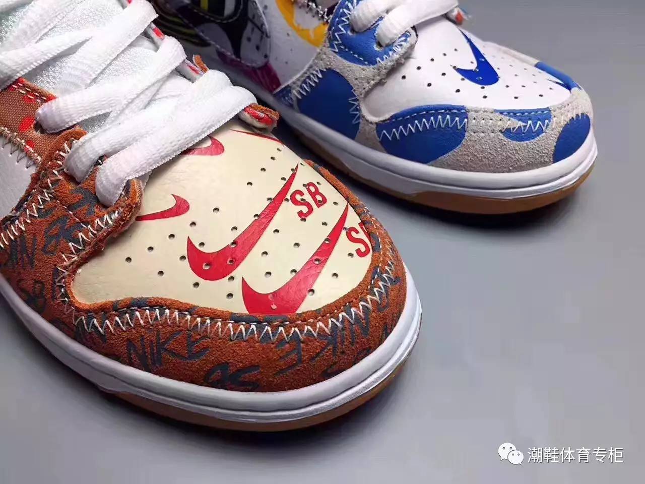 nike dunk sb high"what the 鸳鸯涂鸦拼接