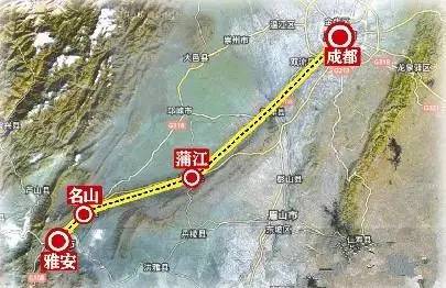 川藏铁路成雅段线路图成雅铁路是正在建设的成都至雅安铁路,也是