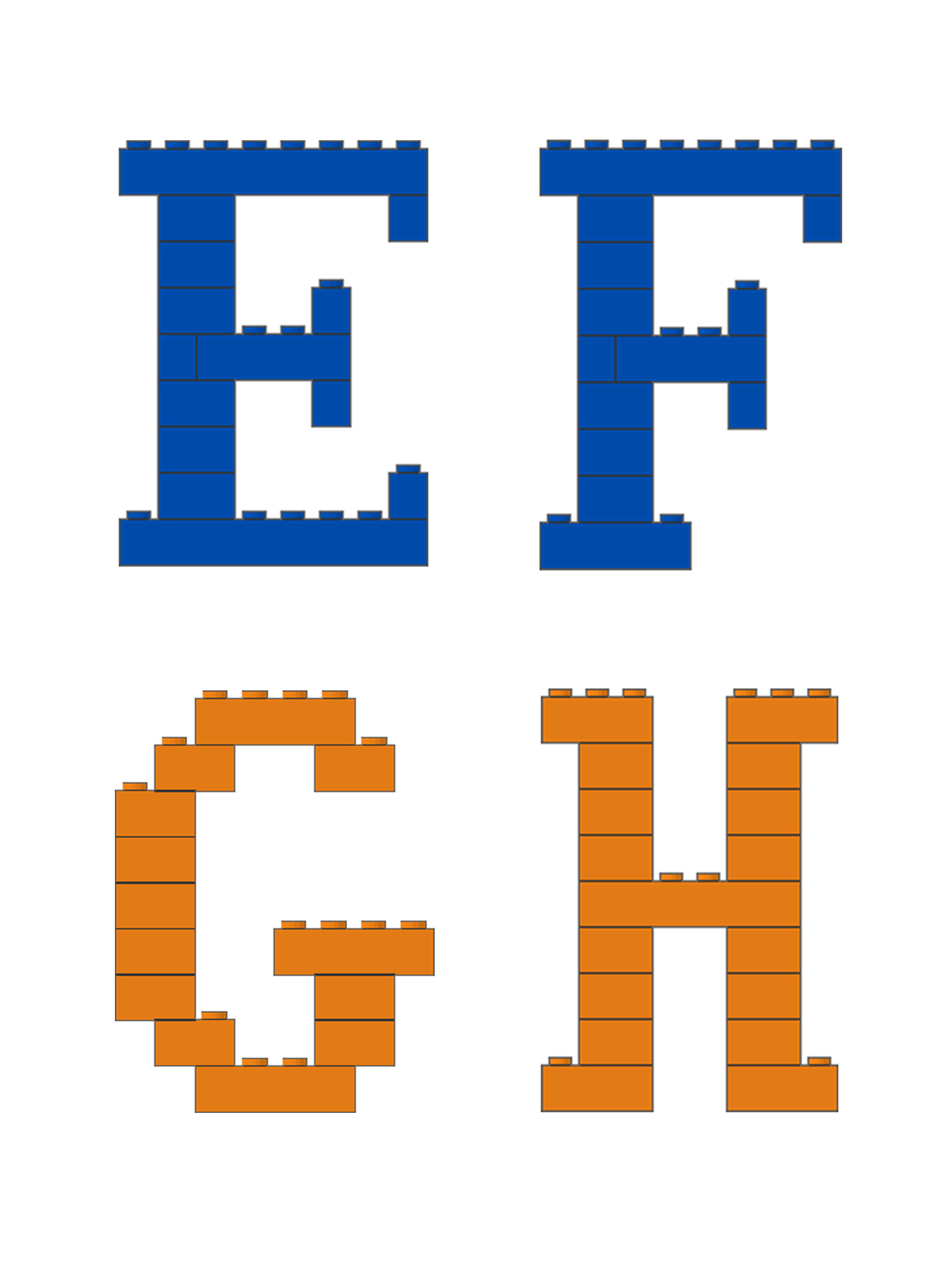 有一种字体叫乐高体用乐高积木拼26个英文字母