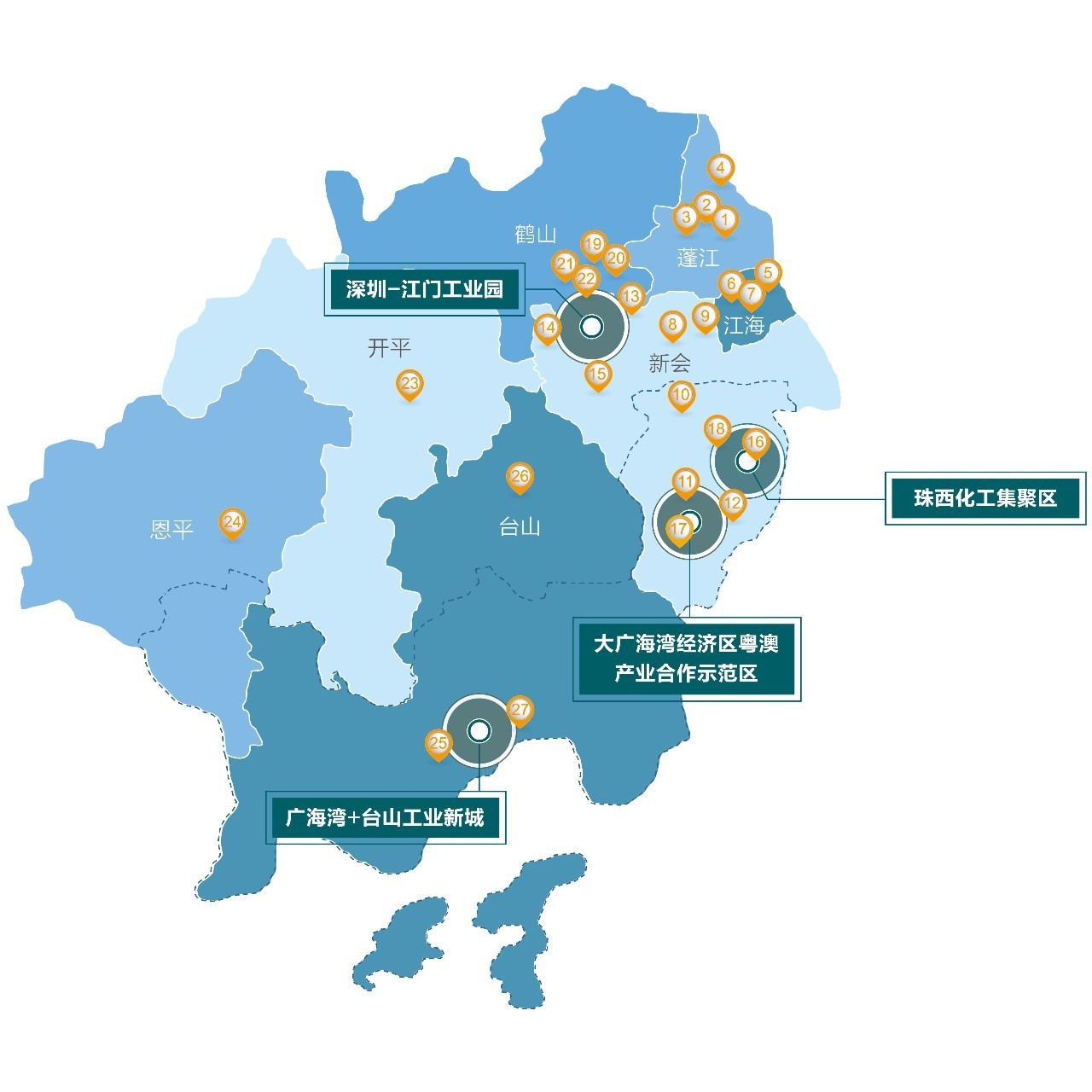 江門市招商地圖新鮮出爐,快來江門投資興業吧!