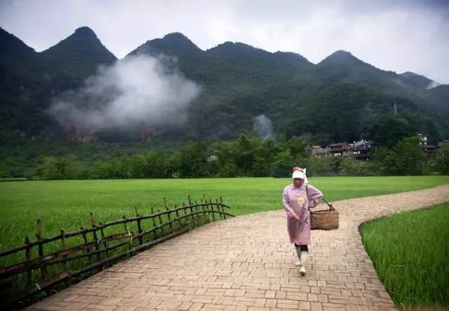 by 宫城飞雪 山水清明有人家,至此顿觉暑气消,只见小河在其中蜿蜒流淌