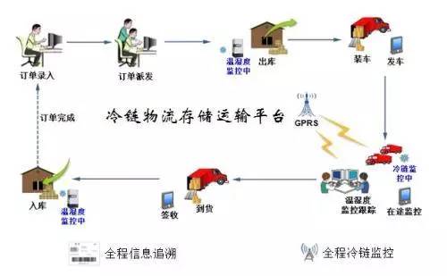 冷链运输流程图图片