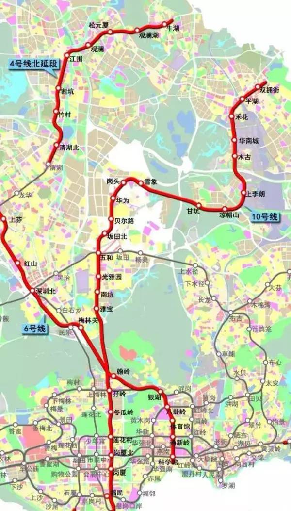 深圳龙华区地铁规划图片