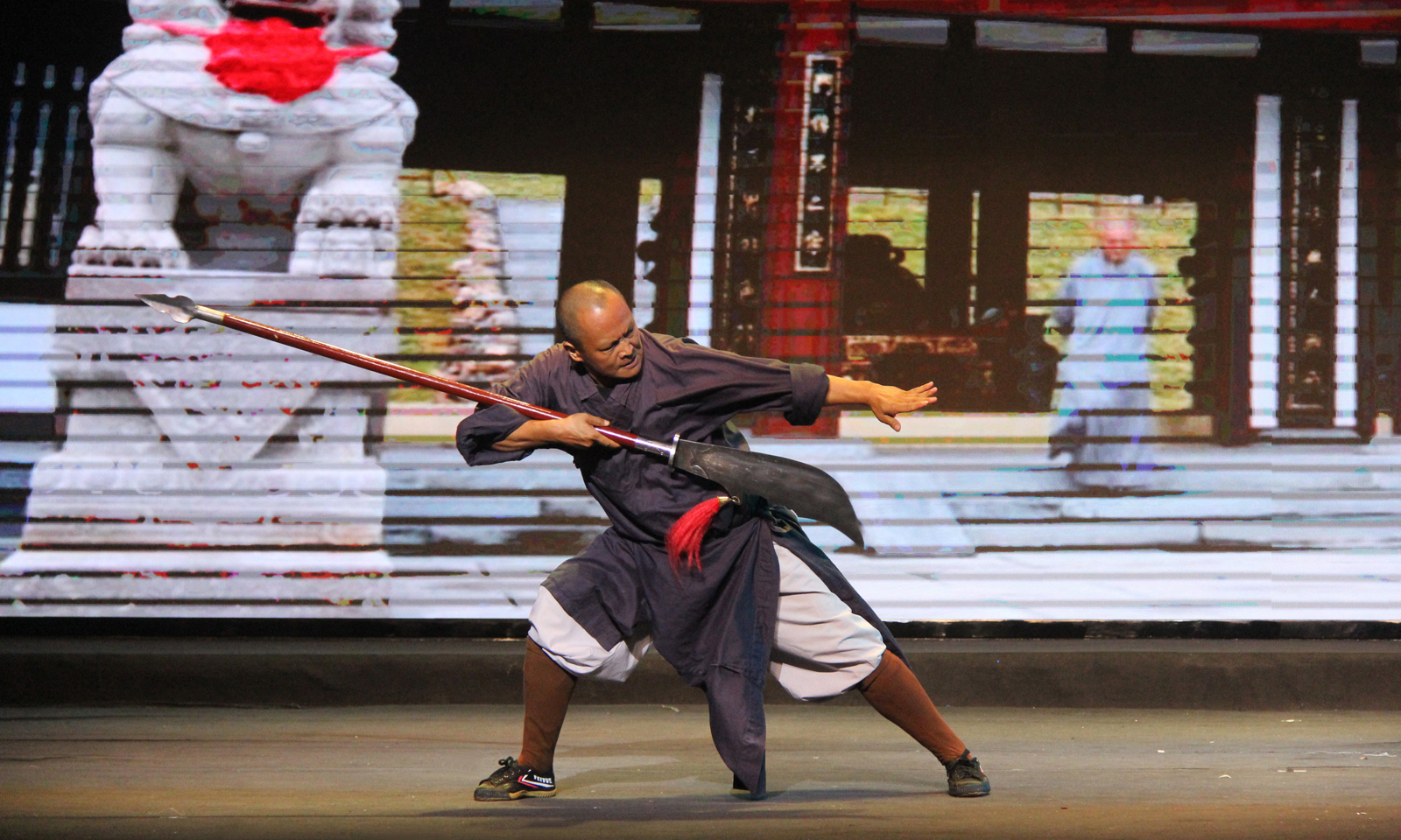 岳西二祖寺行俊法师武术表演尽显千古禅宗祖庭风采