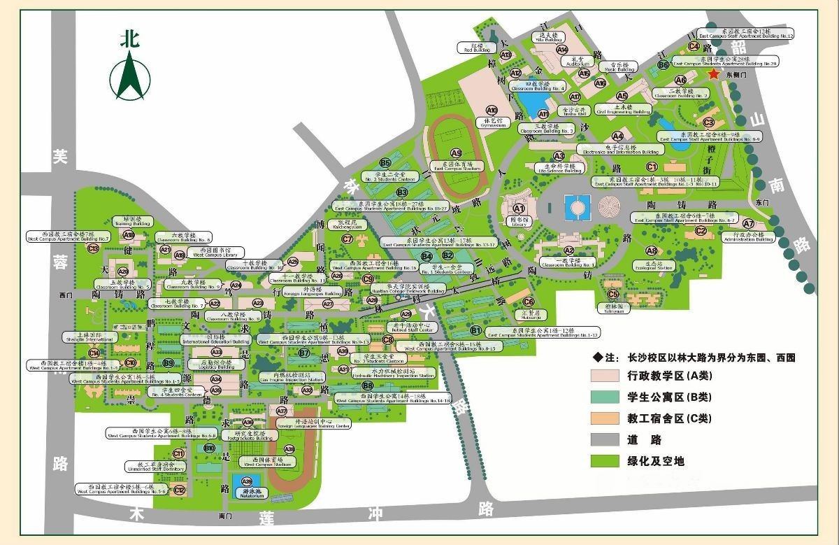 中南林业科技大学地图图片