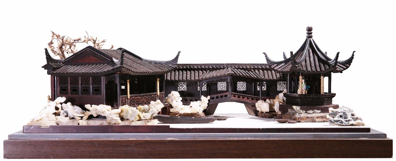 彩霞池微縮作品 比例 :1:70濯纓水閣 微縮作品 比例: 1:15臥雲室 微縮