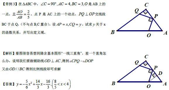 數學相似三角形系列01一線三等角模型