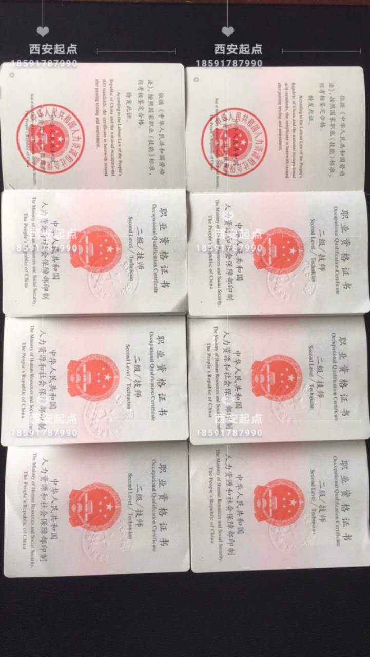 二级技师证书样本图片