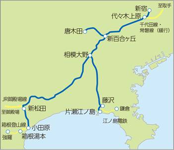 小田急线路图图片