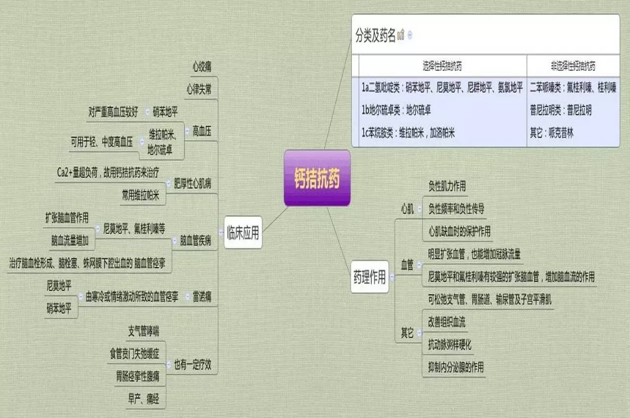 药理学思维导图-心血管药物部分