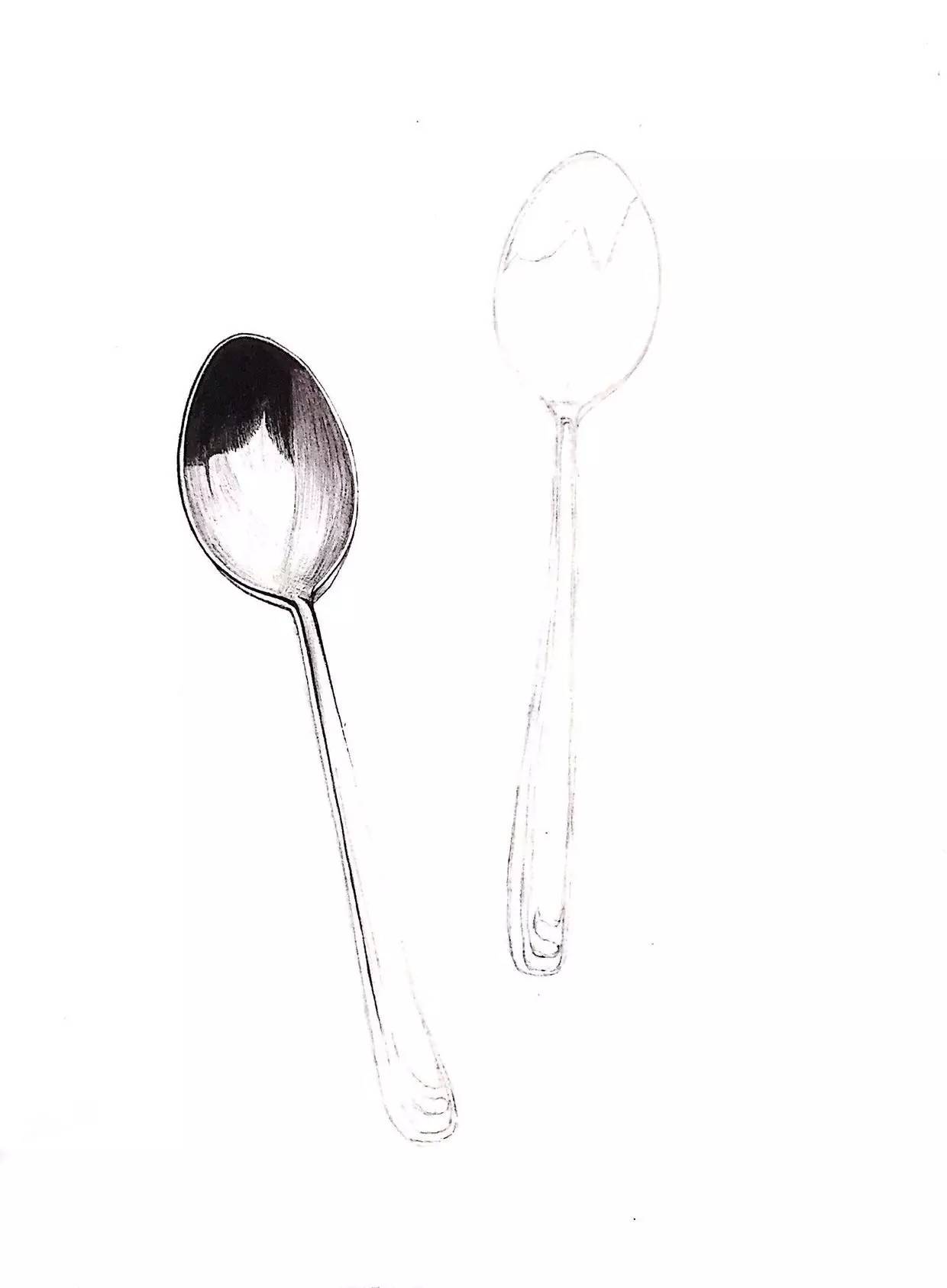 创意勺子设计素描图片图片