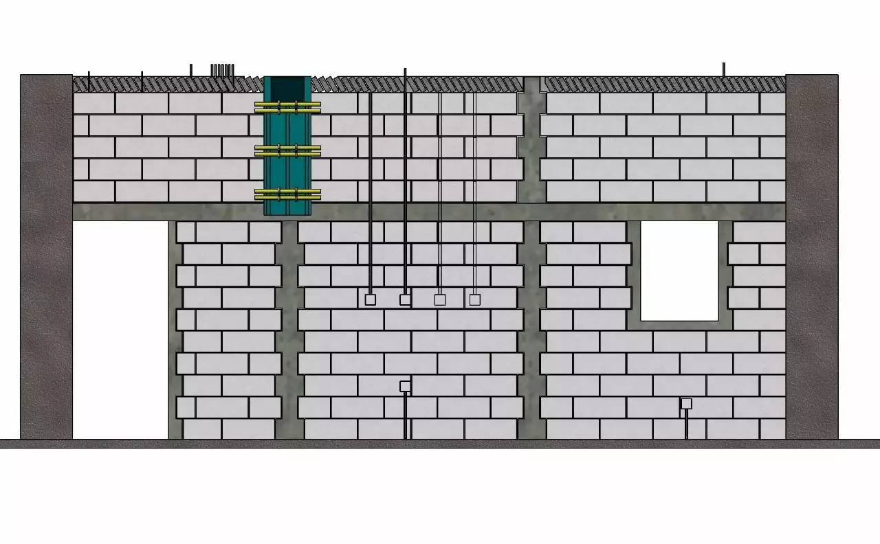 二次结构排砖优化根据bim排砖优化施工的墙面二次结构排砖优化钢结构