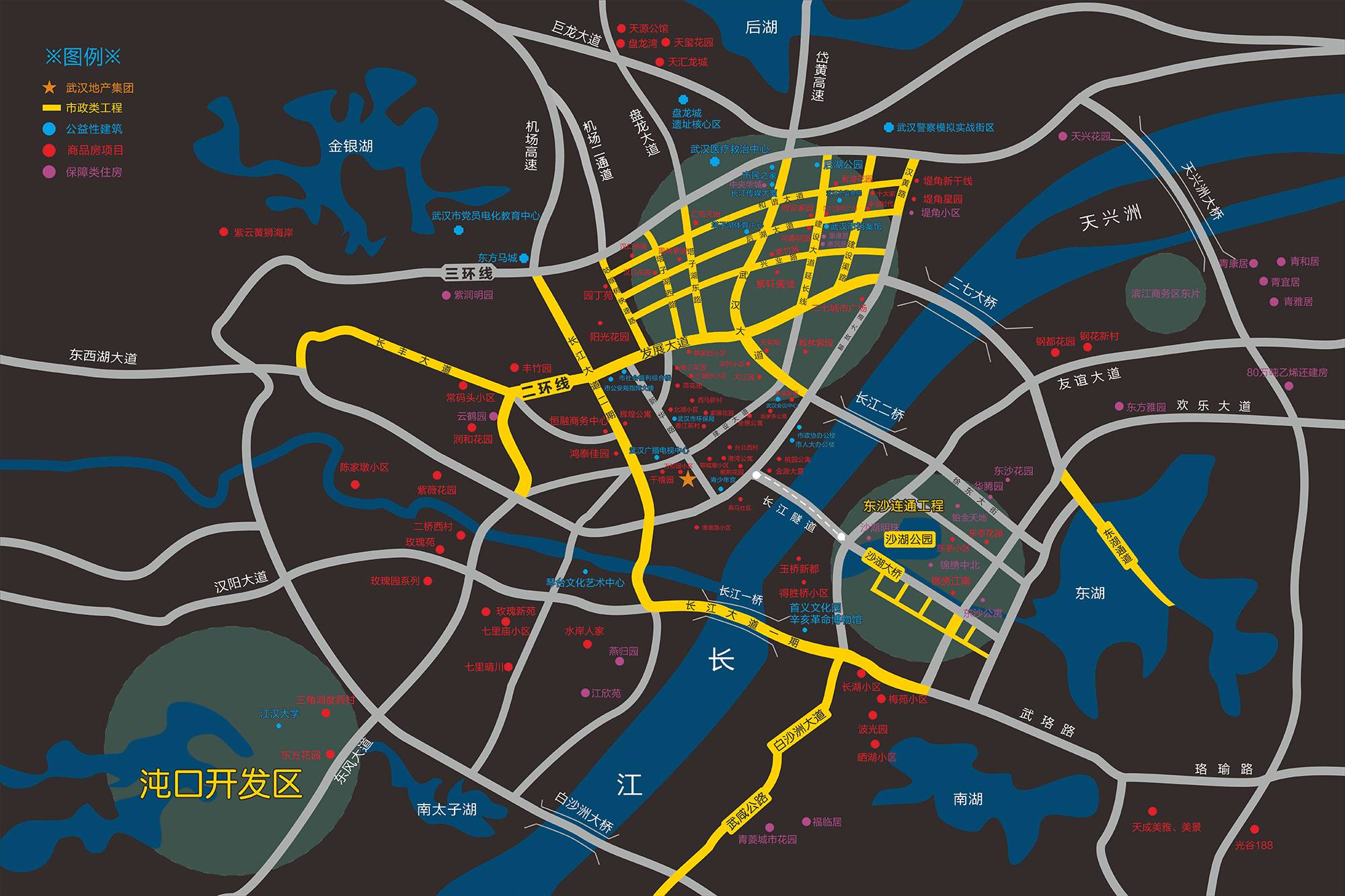 江汉区地图范围图片