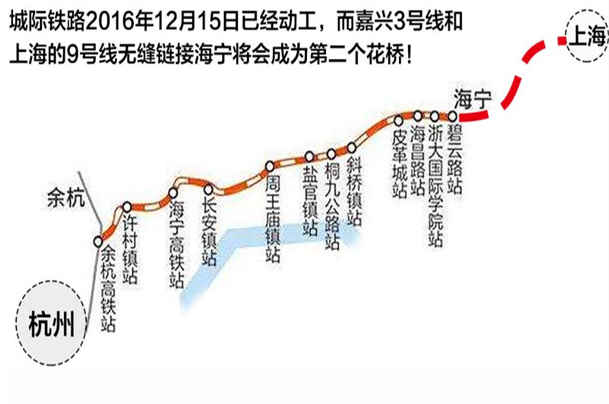 状况海宁城际轻轨,斜桥路站预计2020年全线通车,对接杭州地铁1号线