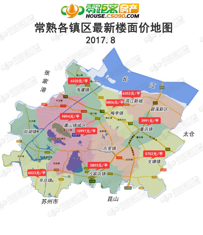 常熟市街道划分图图片