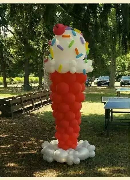 小时候气球冰淇淋图片